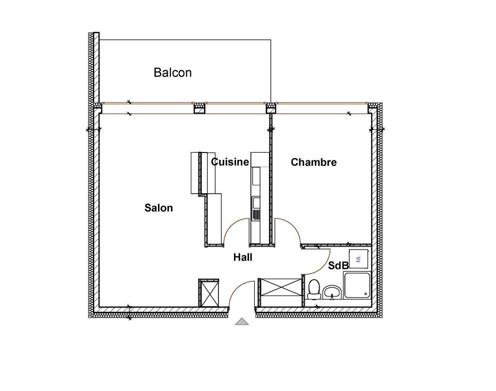 3 rooms apartment, photo 2 sur 9