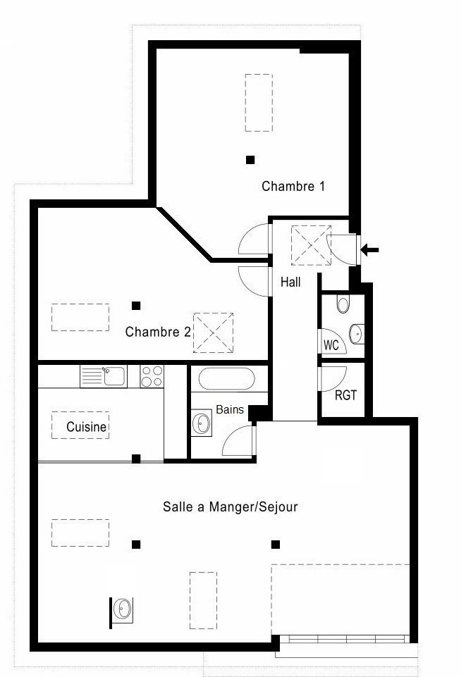 4 rooms apartment, photo 2 sur 10
