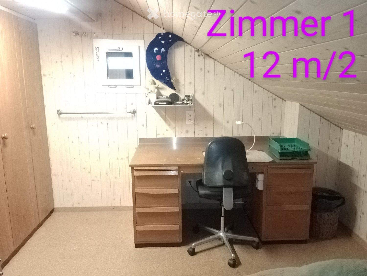 Chambre individuelle d'une pièce, photo 2 sur 5