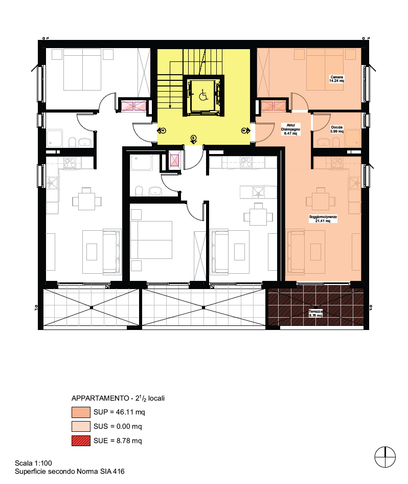 Appartement de 2 ½ pièces