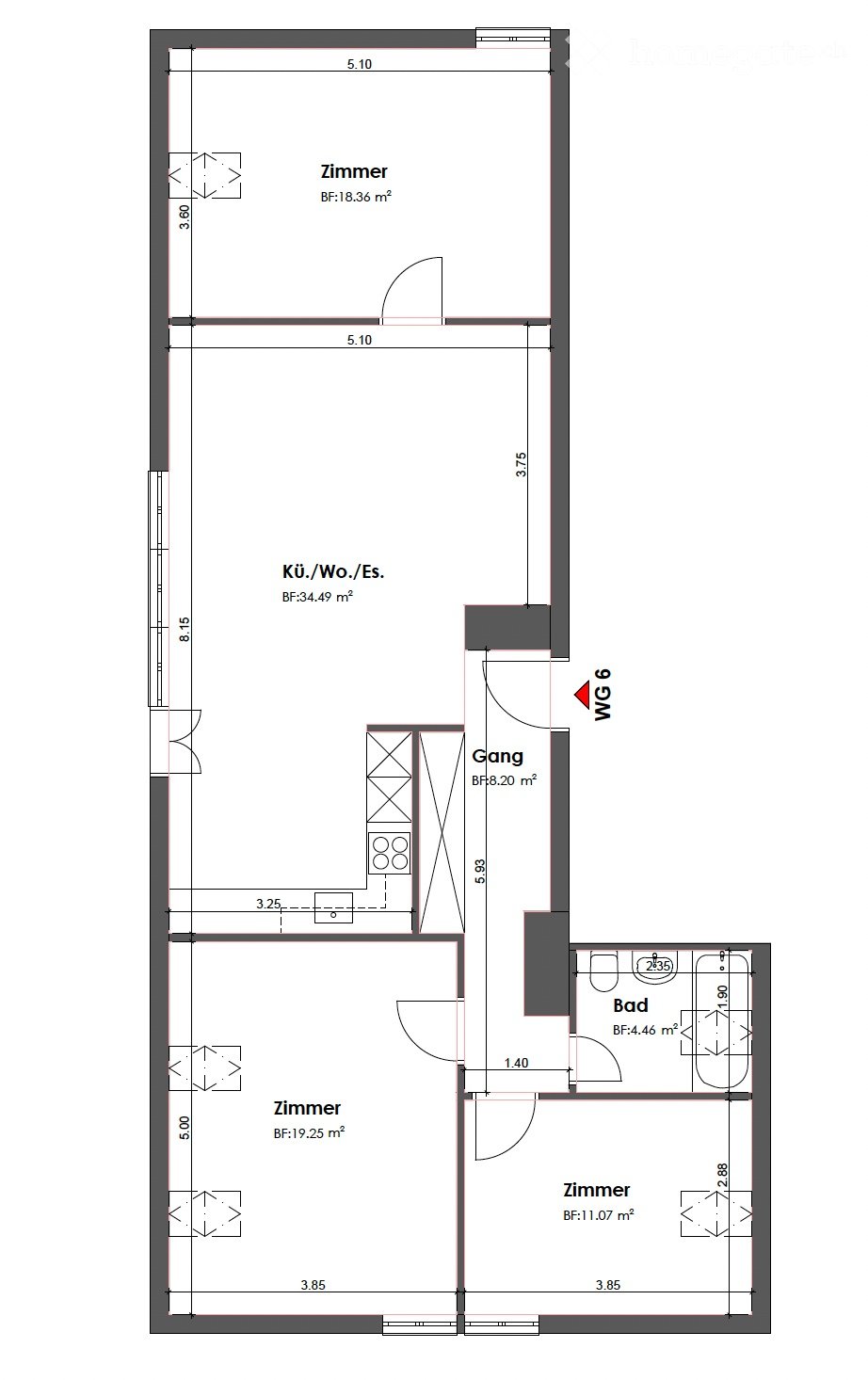 Appartement de 2 ½ pièces, photo 10 sur 10