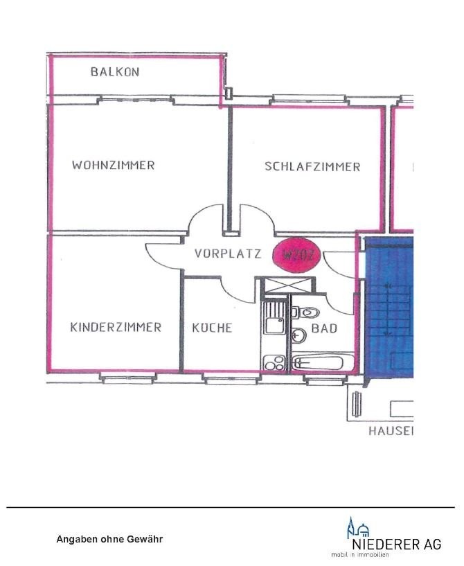 Appartement de 3 pièces