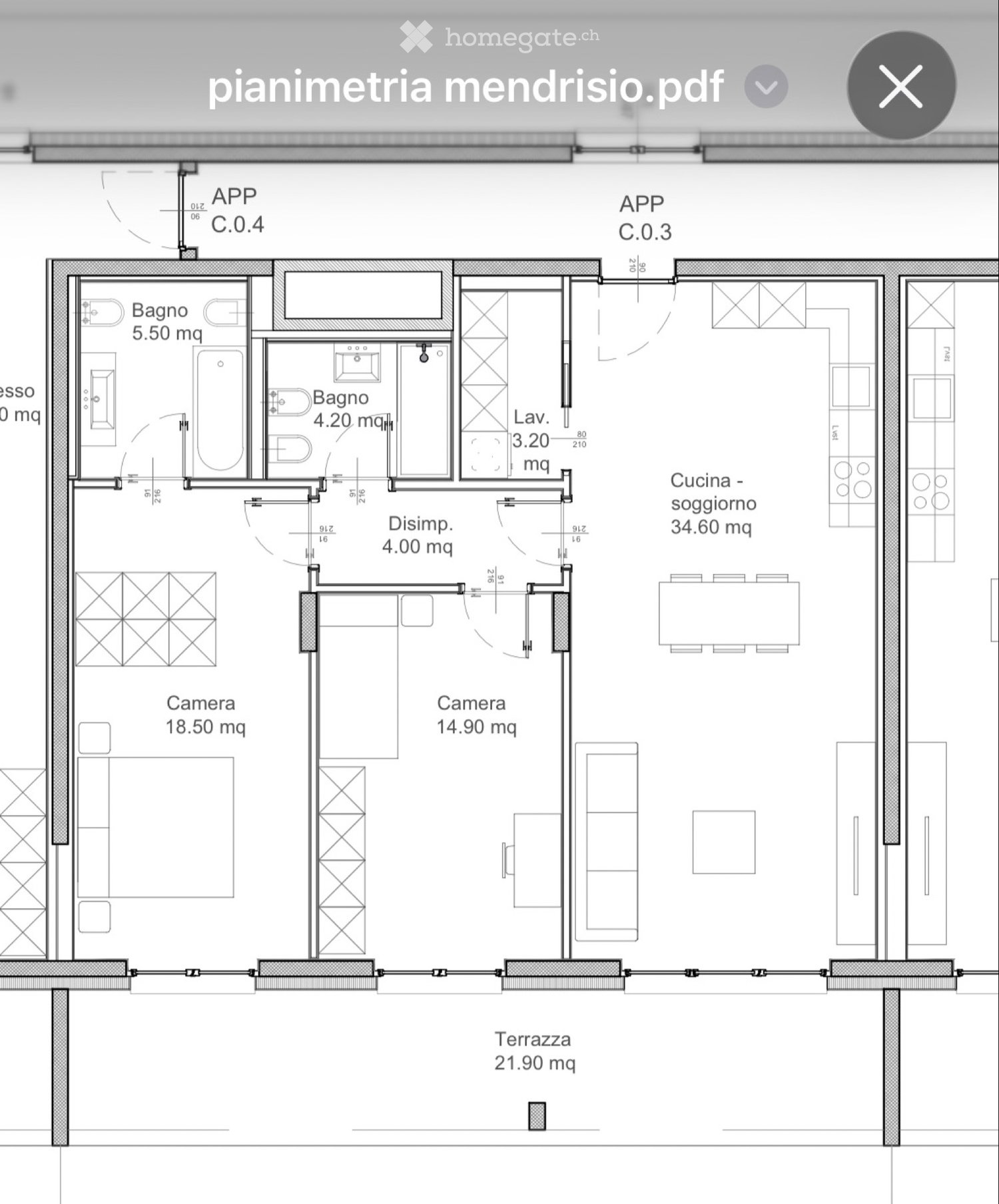 Appartement de 3 pièces, photo 5 sur 5