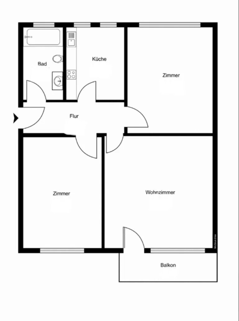 Appartement de 3 pièces, photo 7 sur 9