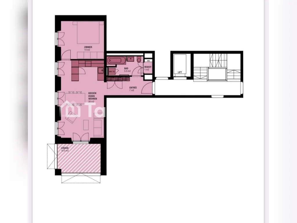 Appartement de 2 ½ pièces