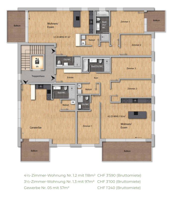 Appartement de 3 ½ pièces, photo 6 sur 9