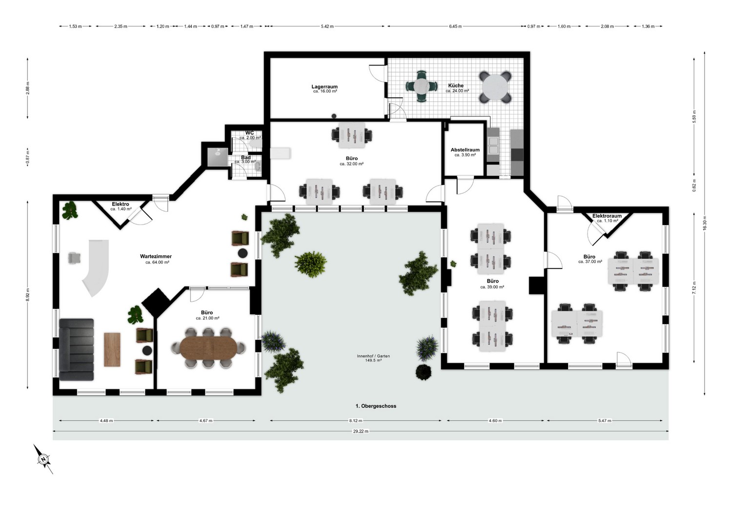 Bureau de 275m²