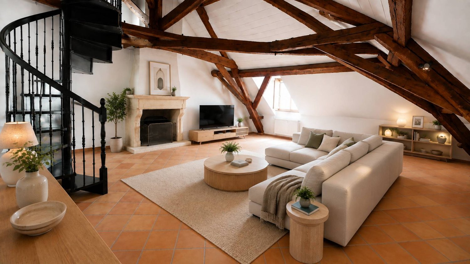 4 rooms furnished flat
