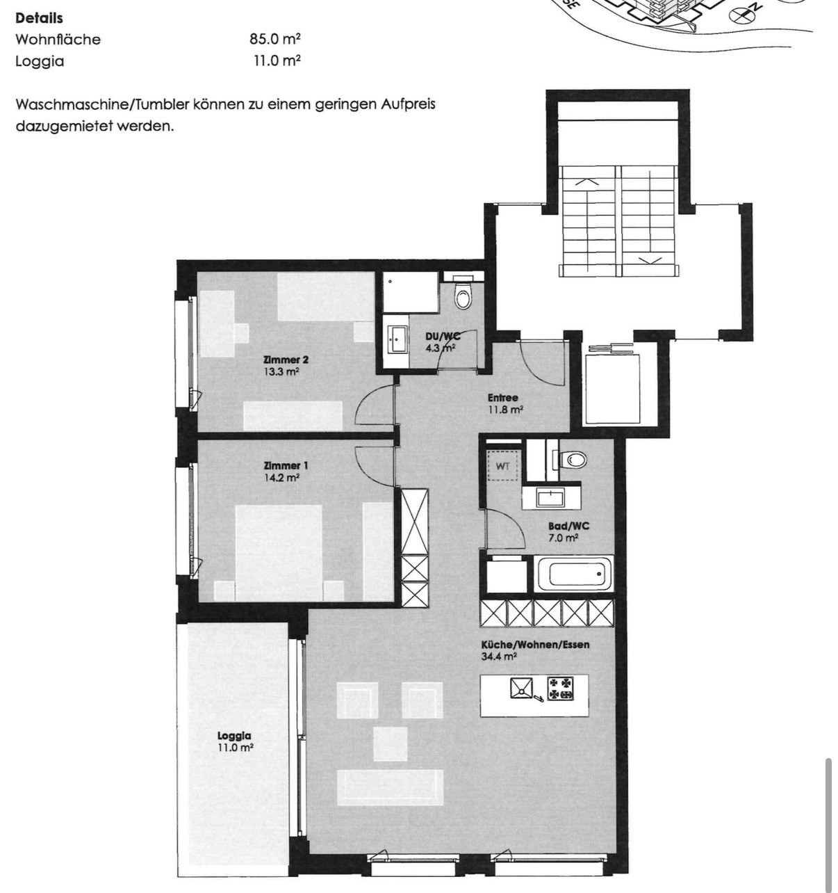 Appartement de 3 ½ pièces, photo 8 sur 9