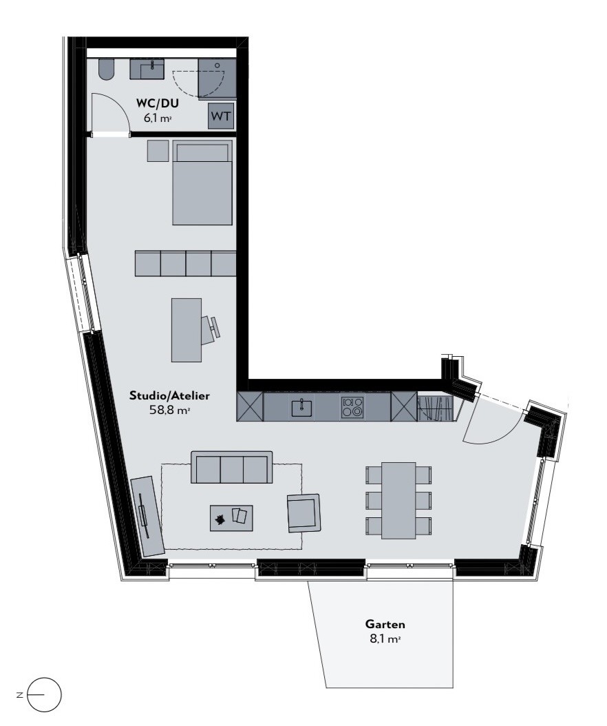 1 ½ rooms apartment, photo 4 sur 4