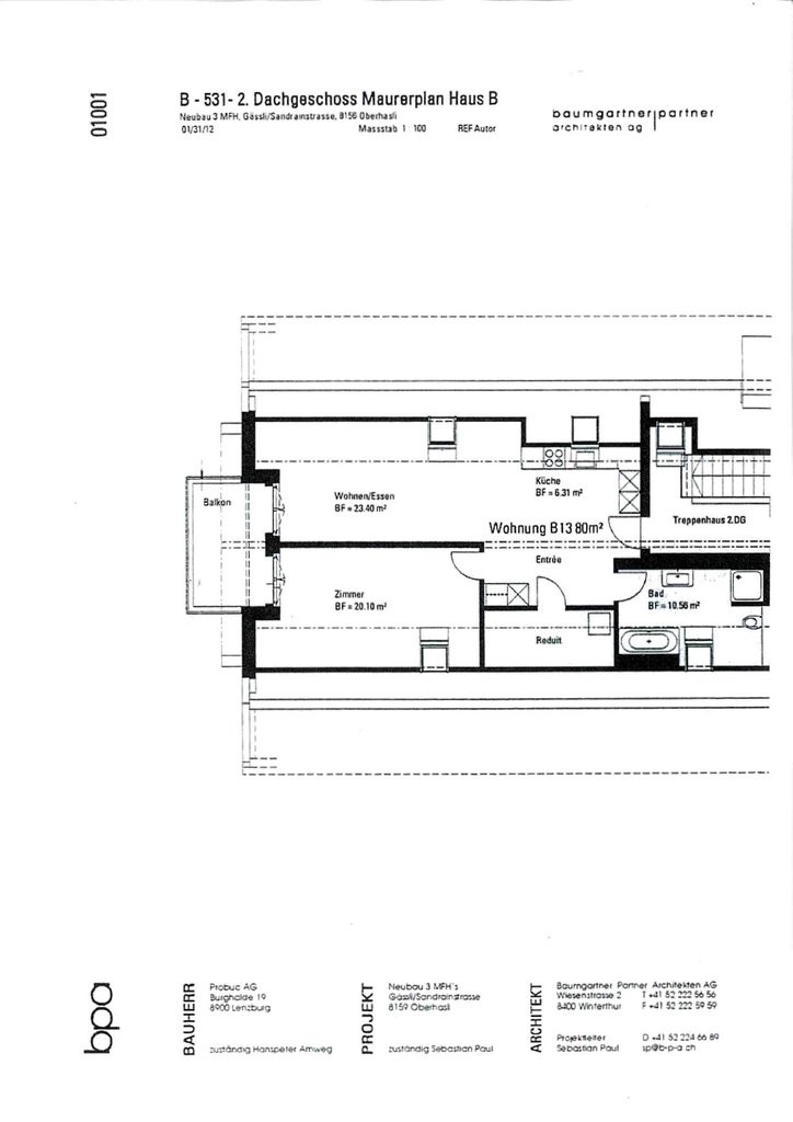 Appartement de 2 ½ pièces