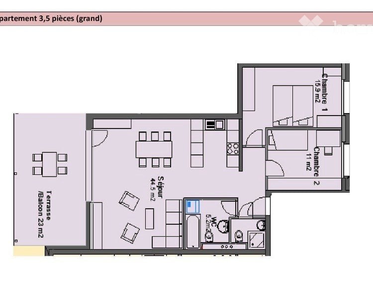 3 ½ rooms apartment, photo 1 sur 3