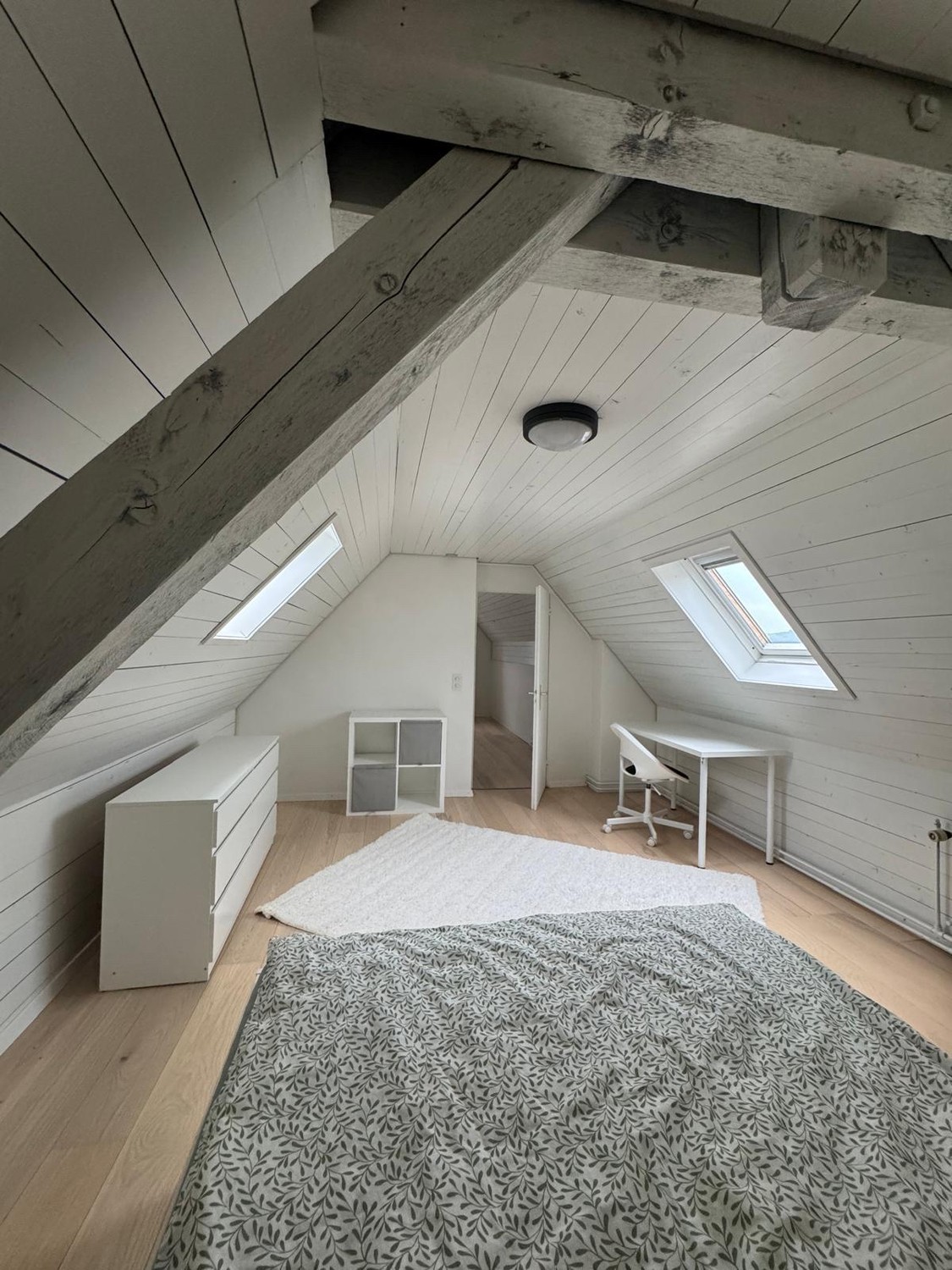Chambre dans une colocation

Je loue une chambre mansardée douillette et je recherche une personne sympathique et fiable qui apprécie un foyer calme et agréable.

La vie commune chez moi est simple et détendue. Il est important pour moi que l'on s'entende bien, que l'on se traite avec respect et que