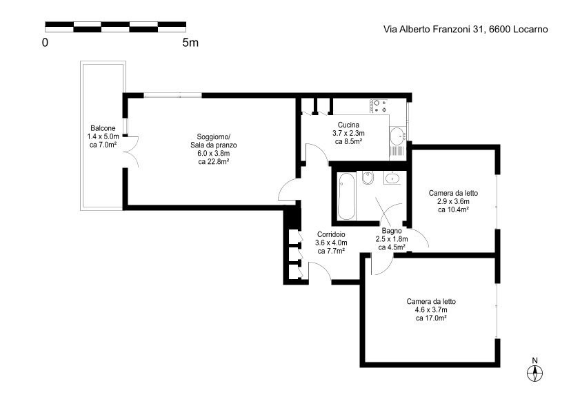 Appartement de 3 pièces