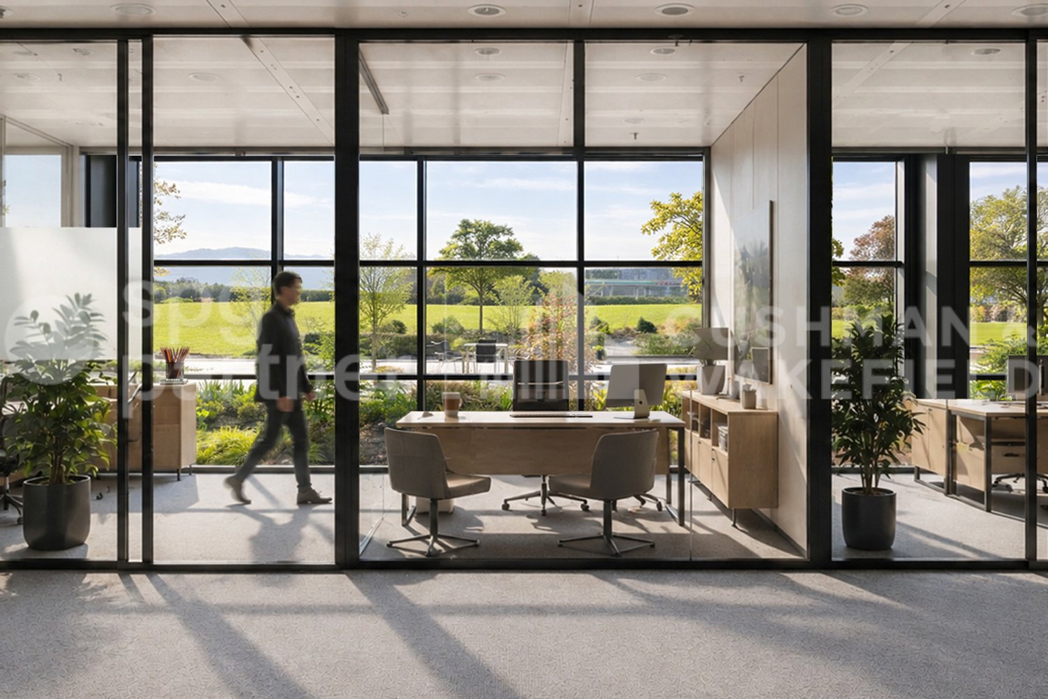 600m² office