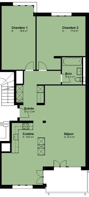 3 ½ rooms apartment