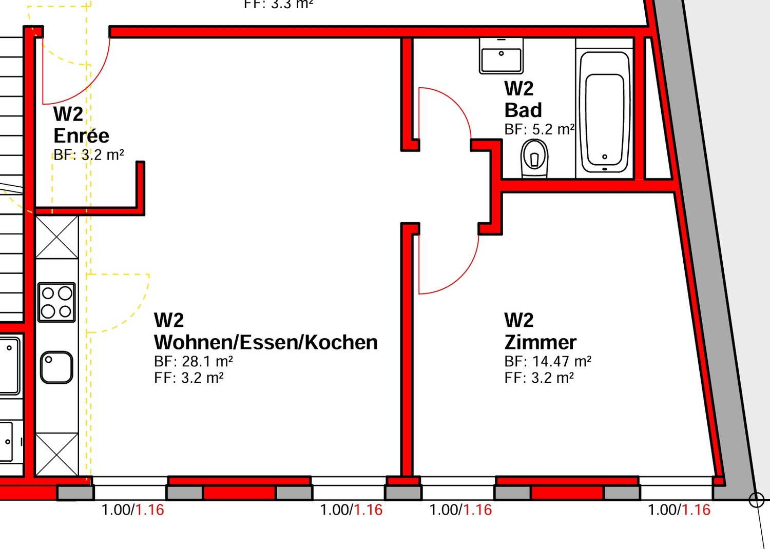 Appartement de 2 ½ pièces