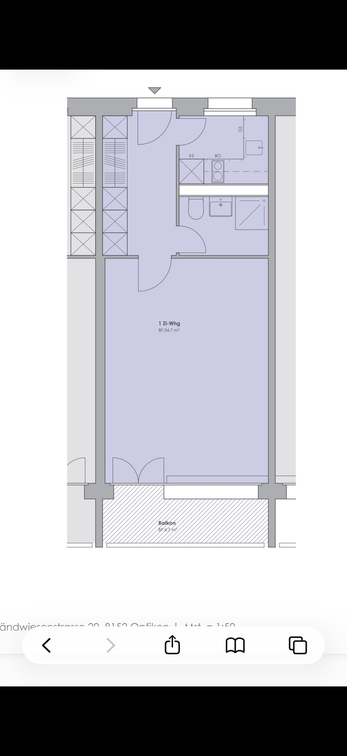 Appartement de 1 ½ pièces