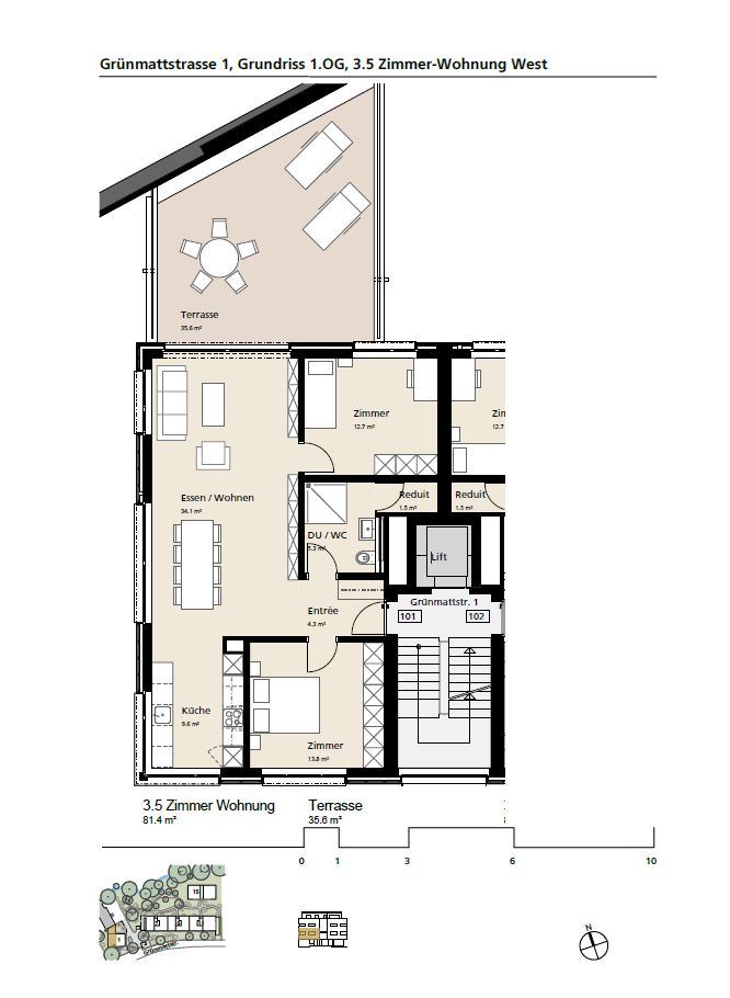 Appartement de 3 ½ pièces, photo 3 sur 5