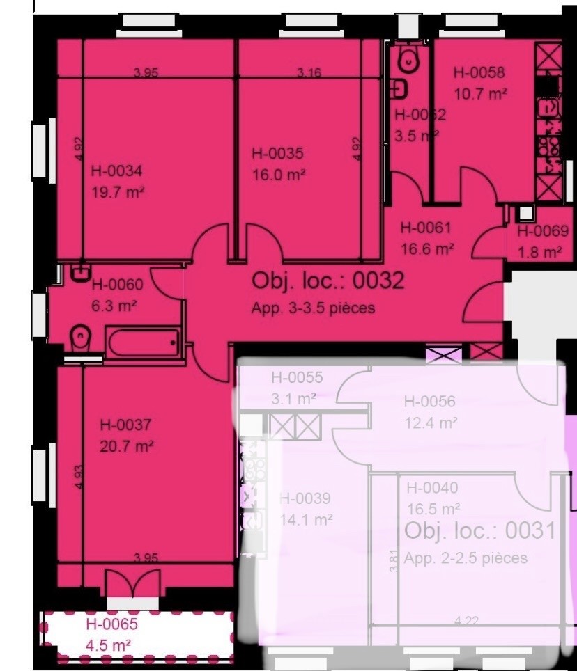 2 rooms apartment, photo 1 sur 3