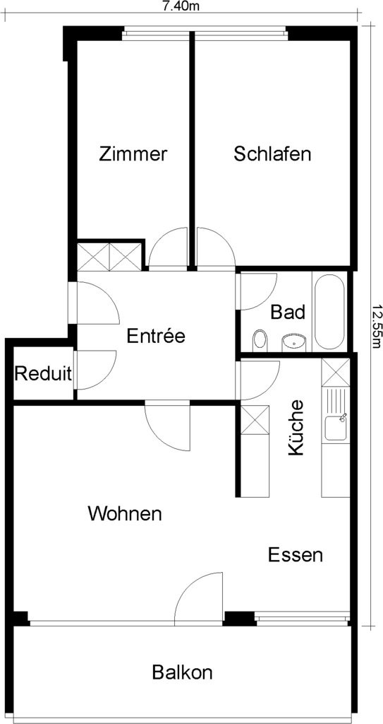 Appartement de 3 ½ pièces