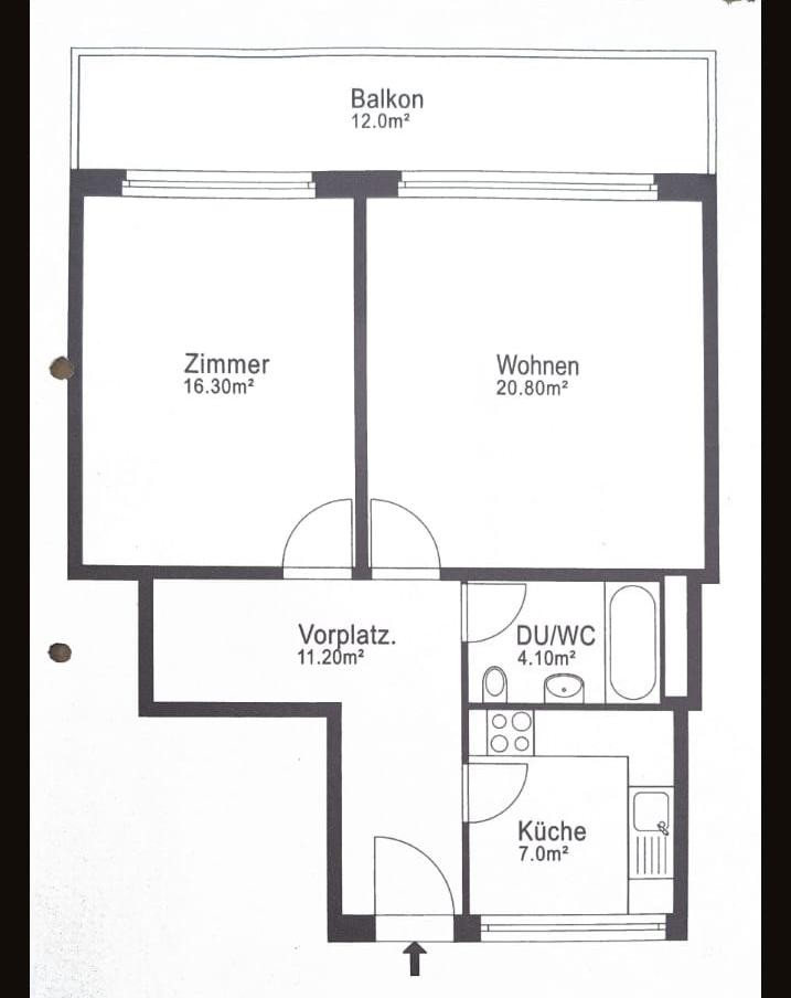 Appartement de 2 pièces, photo 6 sur 7
