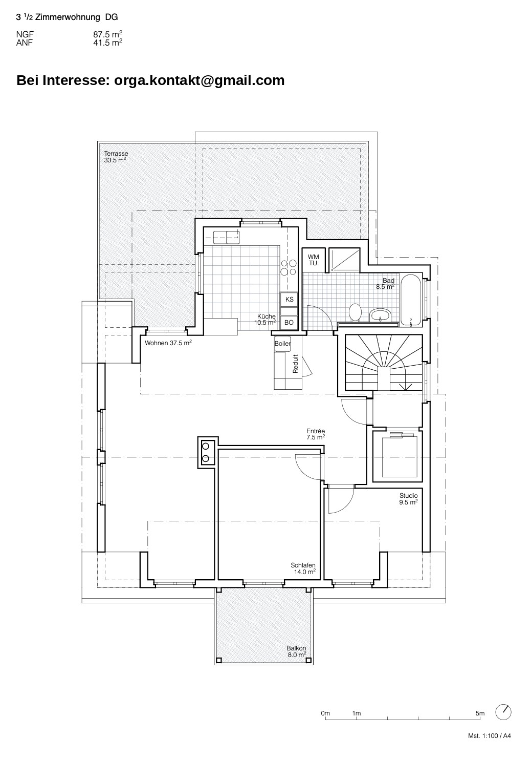 Appartement de 2 ½ pièces, photo 1 sur 8