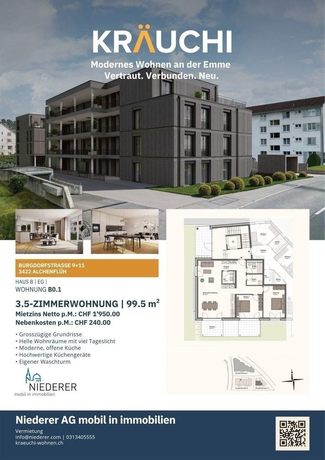 Appartement de 3 ½ pièces, photo 1 sur 5