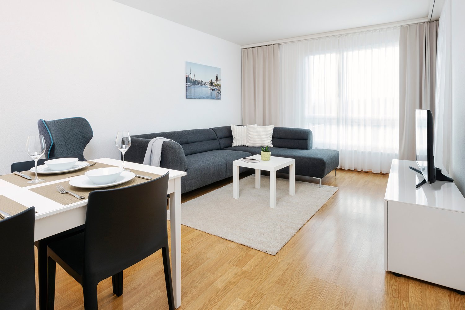 3 pièces appartement meublé