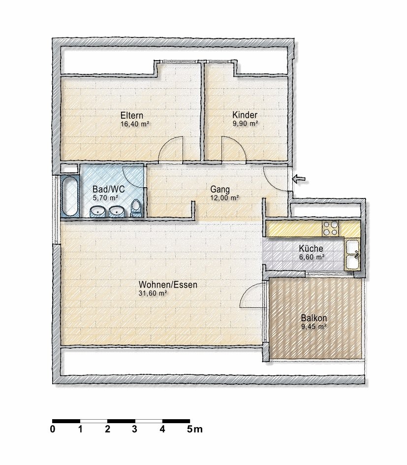 Appartement de 3 ½ pièces