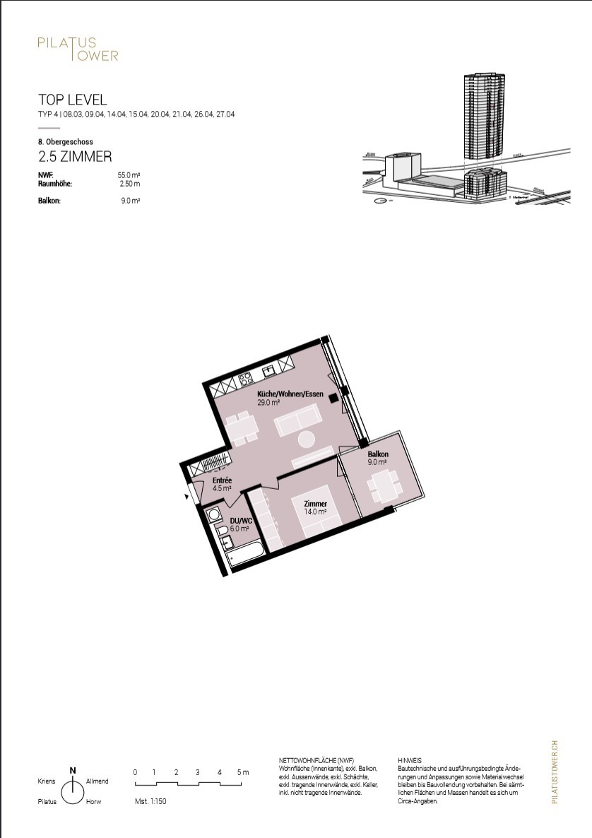 Appartement de 2 ½ pièces