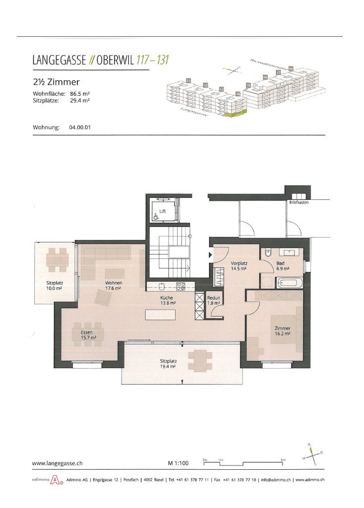Appartement de 2 ½ pièces